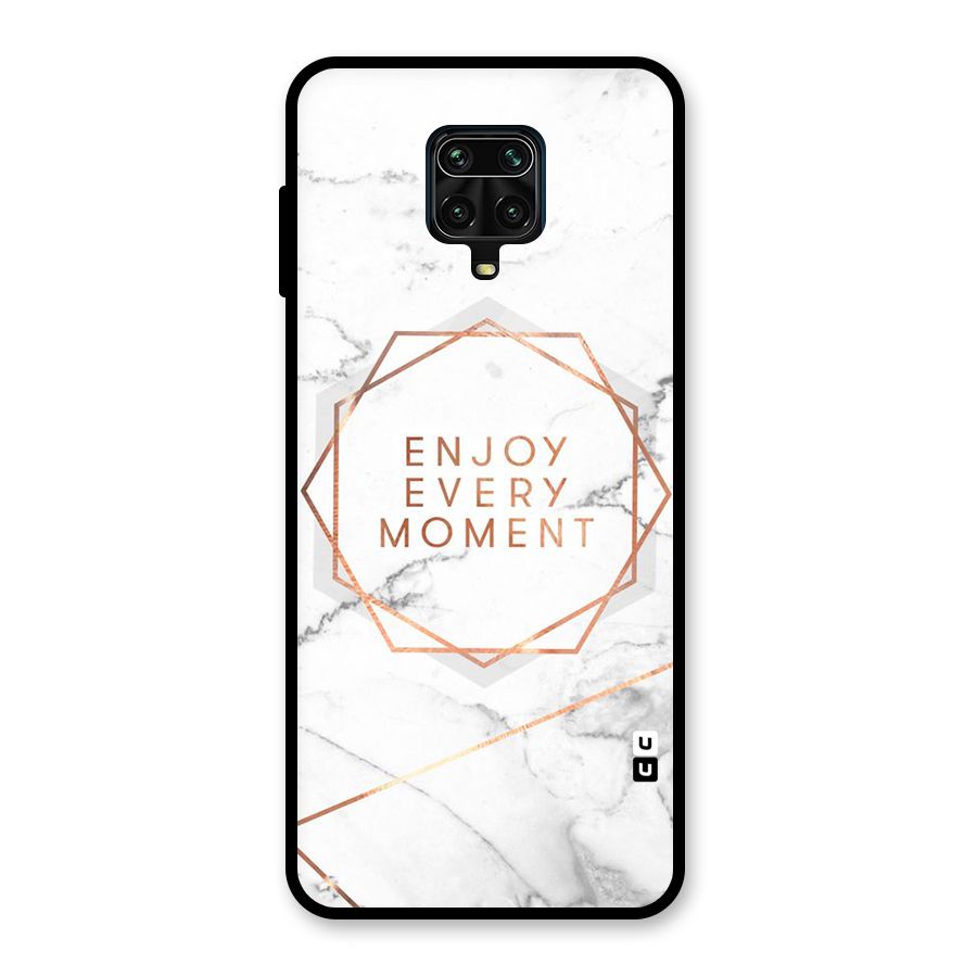 Enjoy Every Moment Glass Back Case for Redmi Note 9 Pro Max