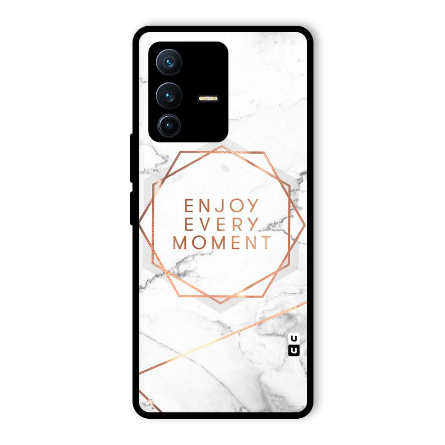 Enjoy Every Moment Glass Back Case for Vivo V23 Pro