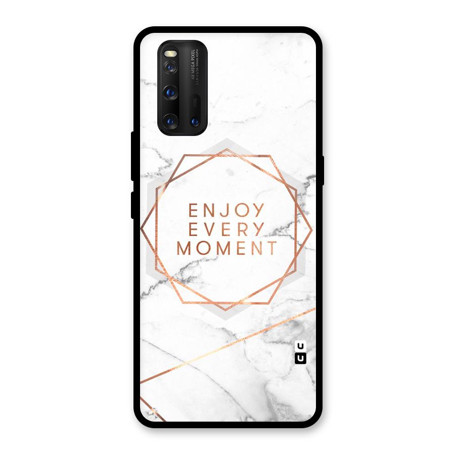 Enjoy Every Moment Glass Back Case for Vivo iQOO 3