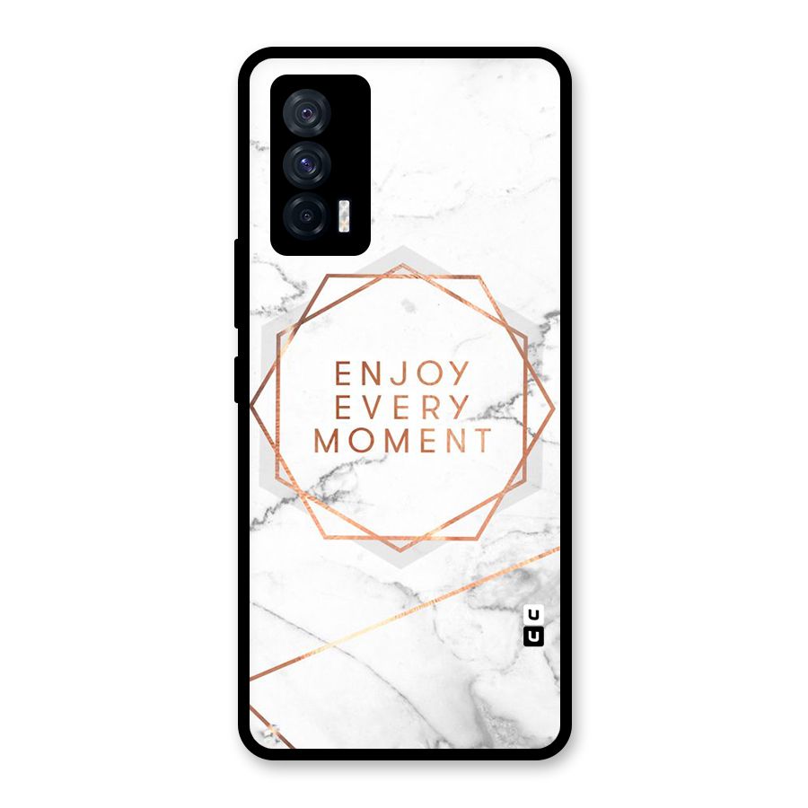 Enjoy Every Moment Glass Back Case for Vivo iQOO 7 5G