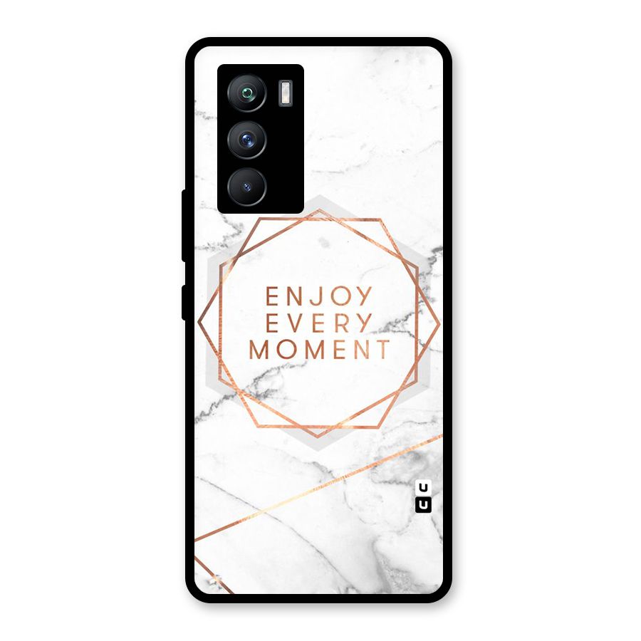 Enjoy Every Moment Glass Back Case for Vivo iQOO 9 SE
