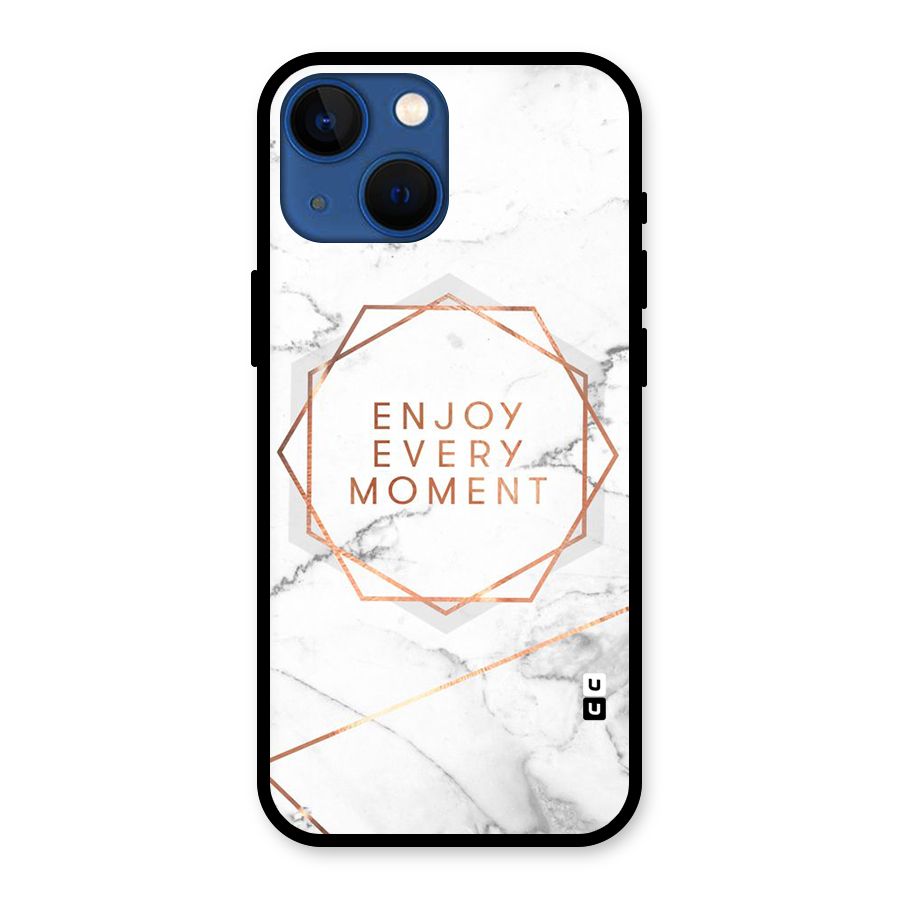 Enjoy Every Moment Glass Back Case for iPhone 13 Mini