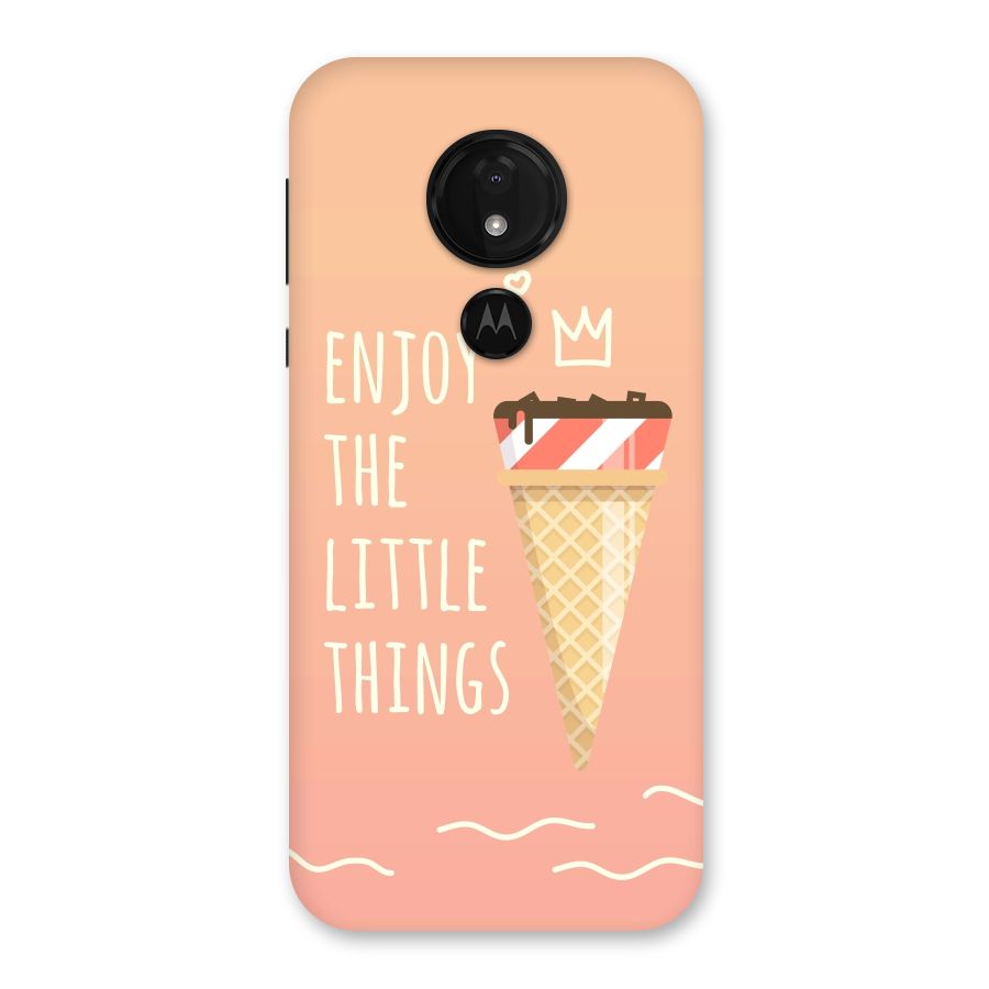 Enjoy the Little Things Back Case for Moto G7 Power