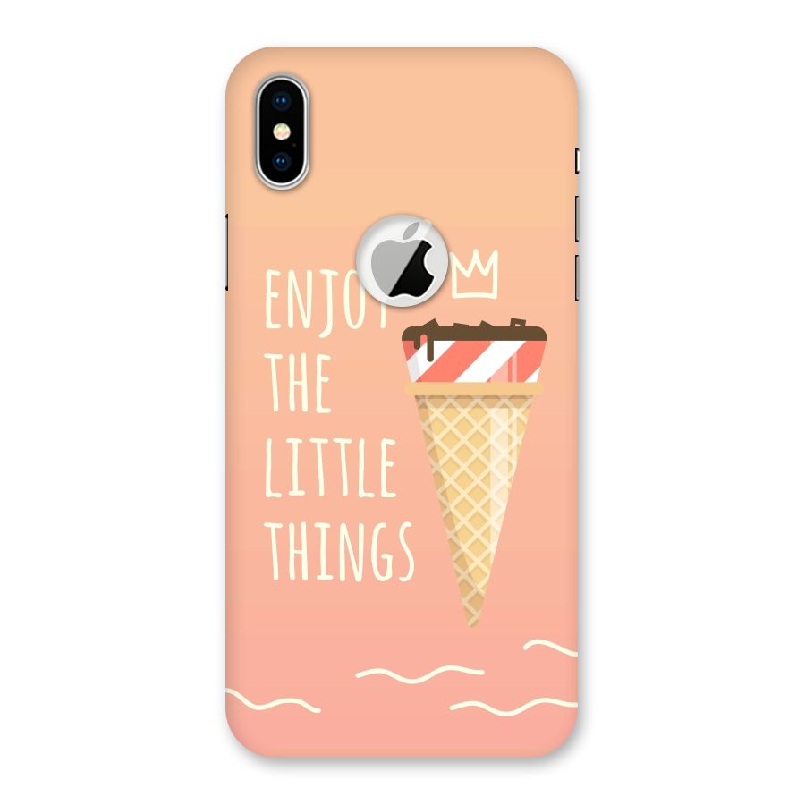 Enjoy the Little Things Back Case for iPhone XS Logo Cut