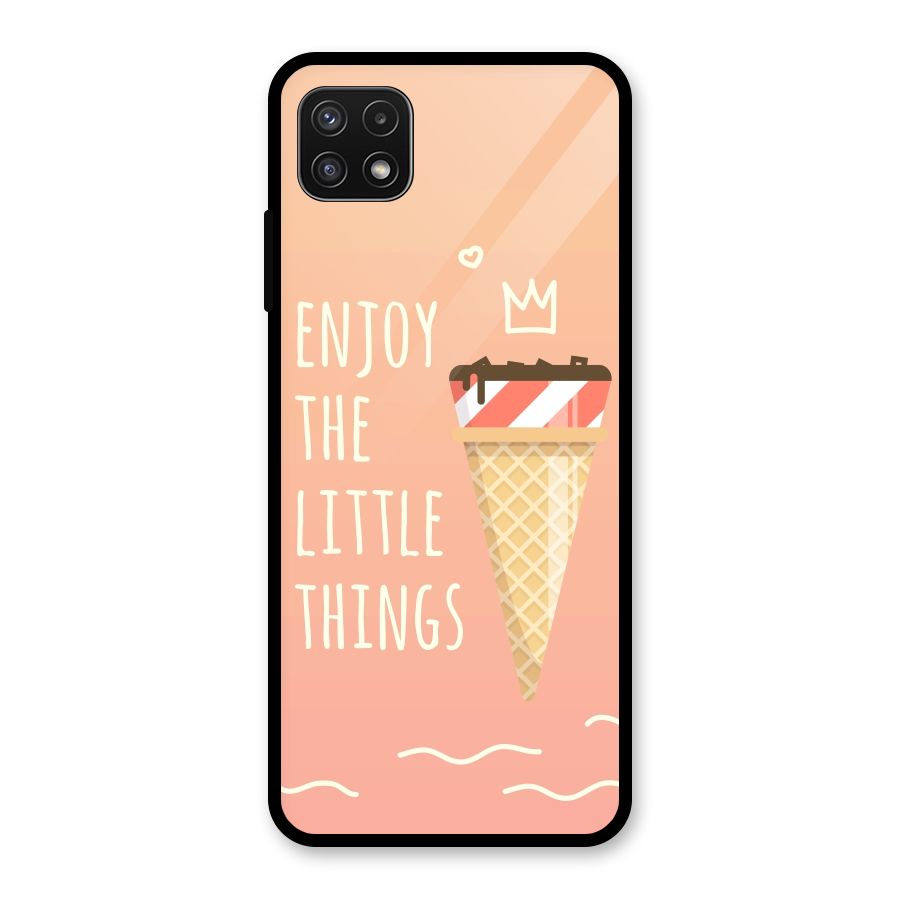 Enjoy the Little Things Glass Back Case for Galaxy A22 5G