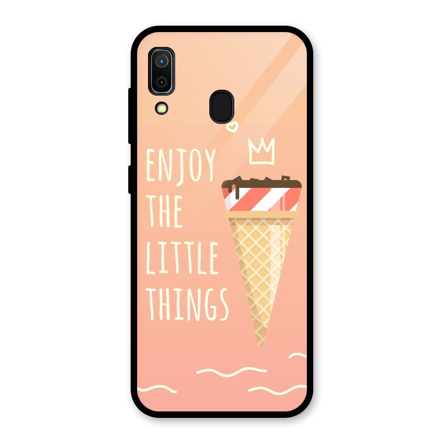 Enjoy the Little Things Glass Back Case for Galaxy A30