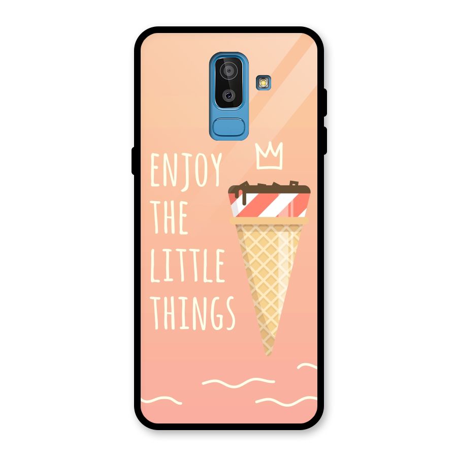 Enjoy the Little Things Glass Back Case for Galaxy J8