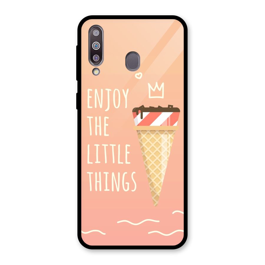Enjoy the Little Things Glass Back Case for Galaxy M30