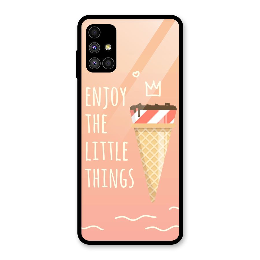 Enjoy the Little Things Glass Back Case for Galaxy M51