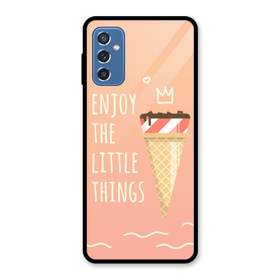 Enjoy the Little Things Glass Back Case for Galaxy M52 5G