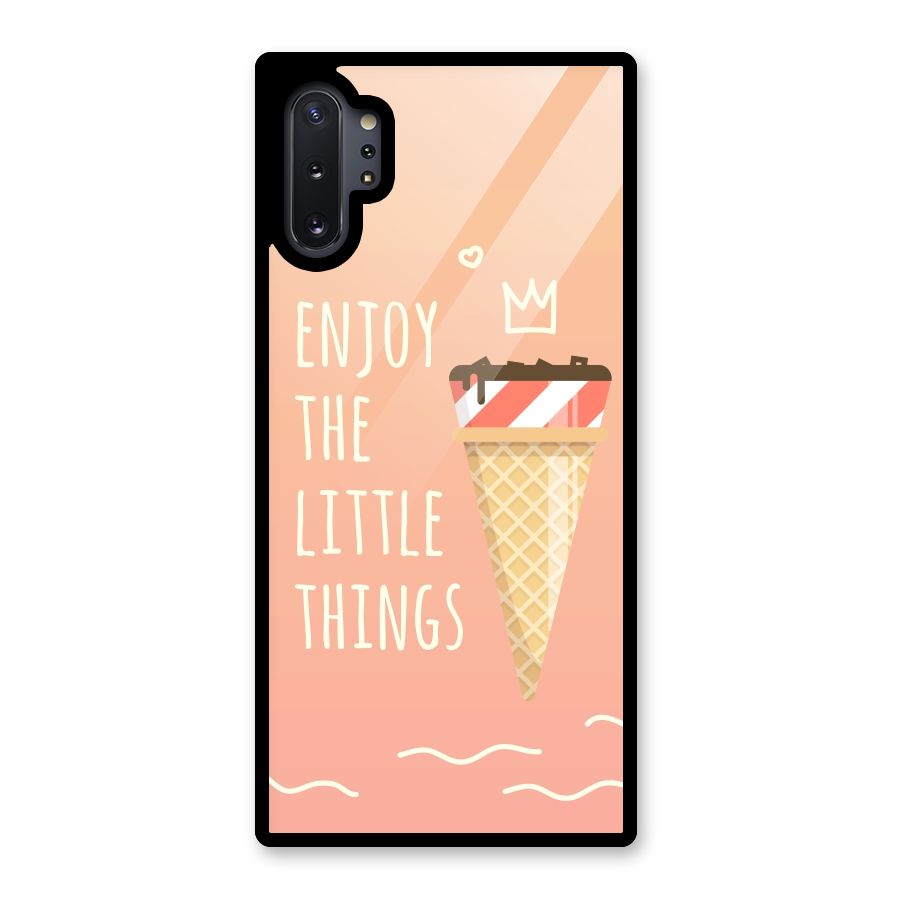 Enjoy the Little Things Glass Back Case for Galaxy Note 10 Plus
