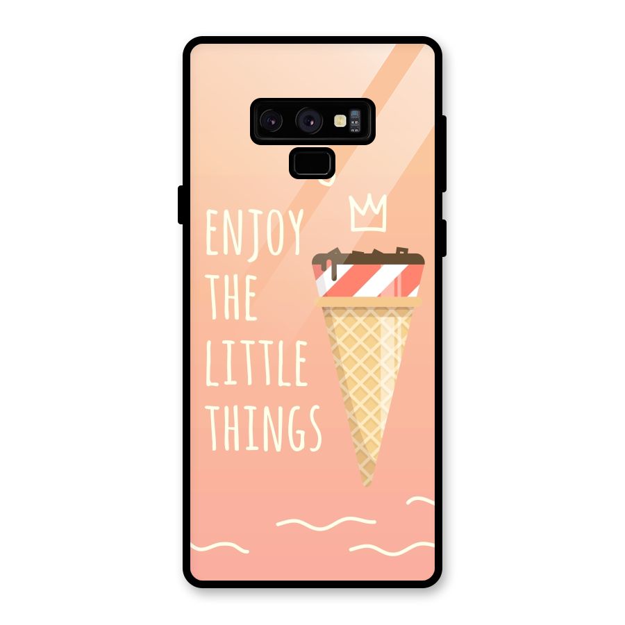 Enjoy the Little Things Glass Back Case for Galaxy Note 9