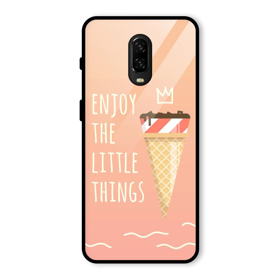 Enjoy the Little Things Glass Back Case for OnePlus 6T