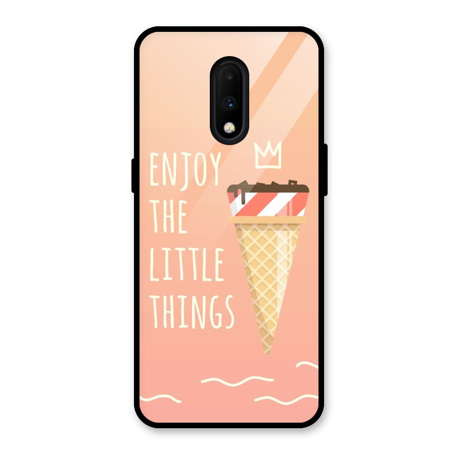 Enjoy the Little Things Glass Back Case for OnePlus 7