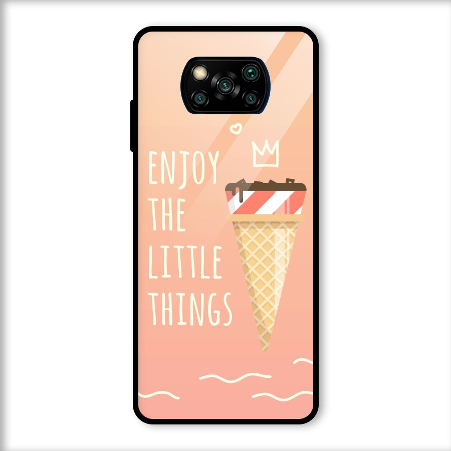 Enjoy the Little Things Glass Back Case for Poco X3