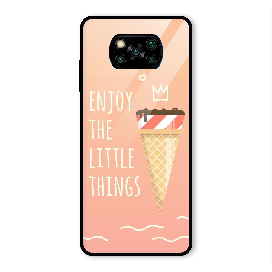 Enjoy the Little Things Glass Back Case for Poco X3 Pro