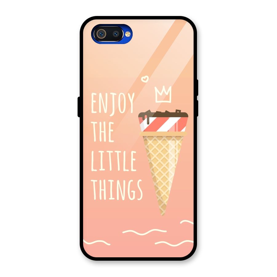 Enjoy the Little Things Glass Back Case for Realme C2