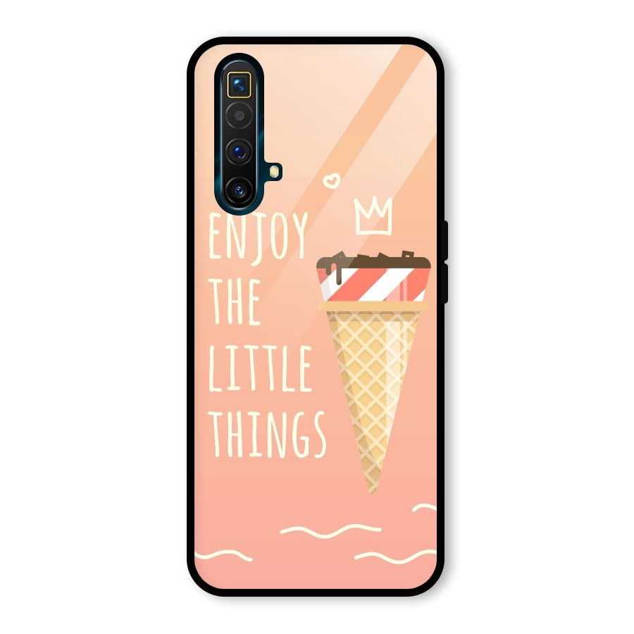 Enjoy the Little Things Glass Back Case for Realme X3 SuperZoom