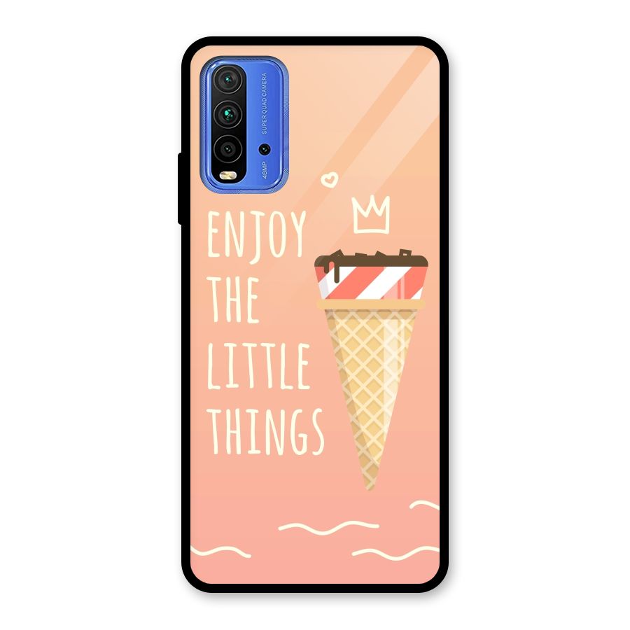 Enjoy the Little Things Glass Back Case for Redmi 9 Power