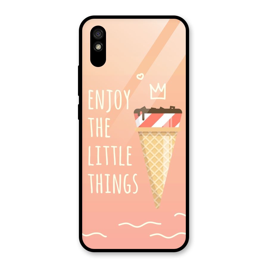 Enjoy the Little Things Glass Back Case for Redmi 9i