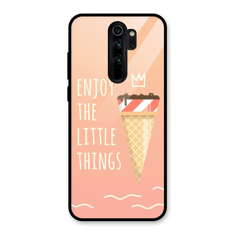 Enjoy the Little Things Glass Back Case for Redmi Note 8 Pro