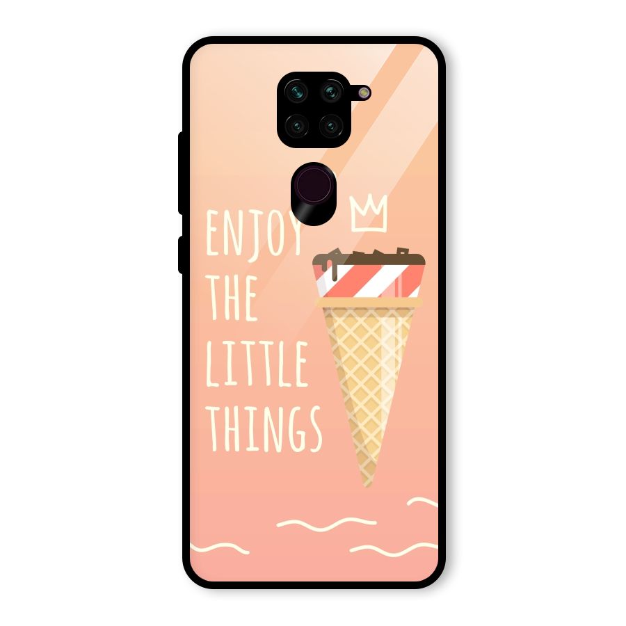 Enjoy the Little Things Glass Back Case for Redmi Note 9