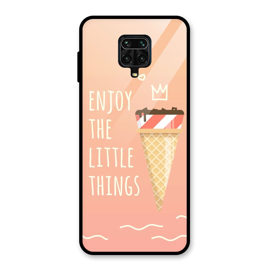 Enjoy the Little Things Glass Back Case for Redmi Note 9 Pro