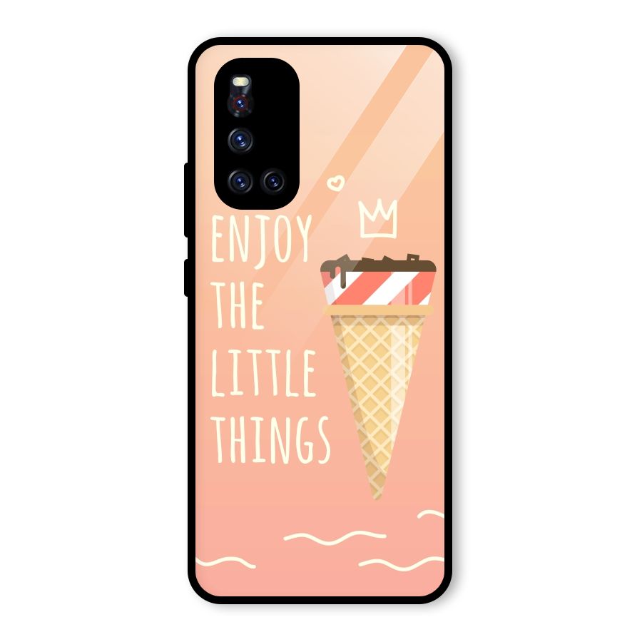 Enjoy the Little Things Glass Back Case for Vivo V19