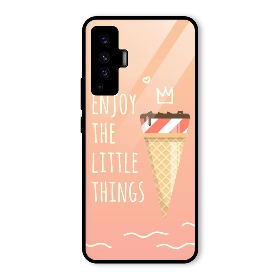 Enjoy the Little Things Glass Back Case for Vivo X50