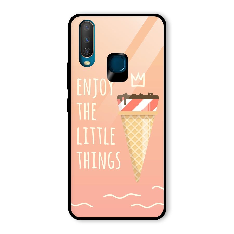 Enjoy the Little Things Glass Back Case for Vivo Y15