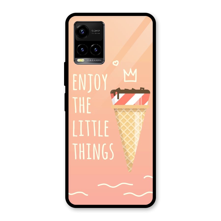 Enjoy the Little Things Glass Back Case for Vivo Y21A