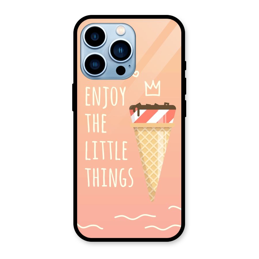 Enjoy the Little Things Glass Back Case for iPhone 13 Pro