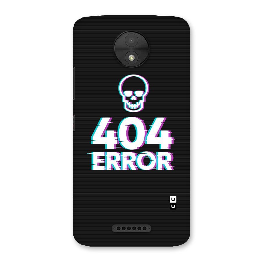 Error 404 Skull Back Case for Moto C