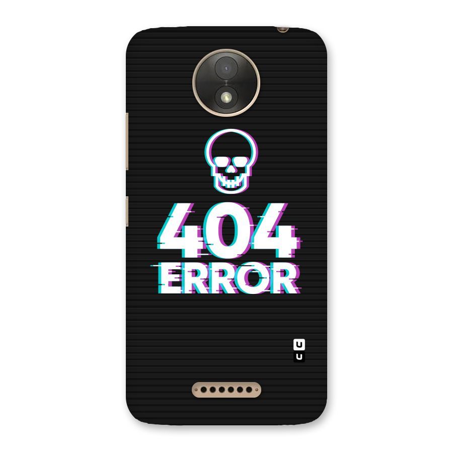 Error 404 Skull Back Case for Moto C Plus