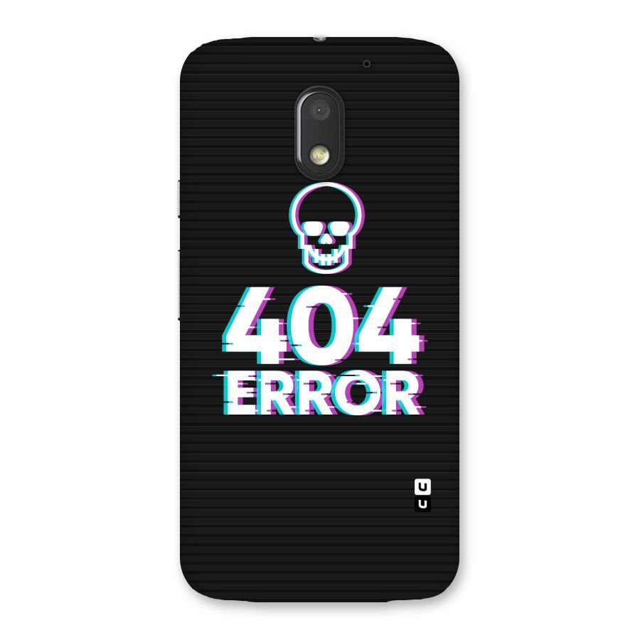 Error 404 Skull Back Case for Moto E3 Power