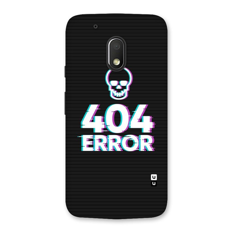 Error 404 Skull Back Case for Moto G4 Play
