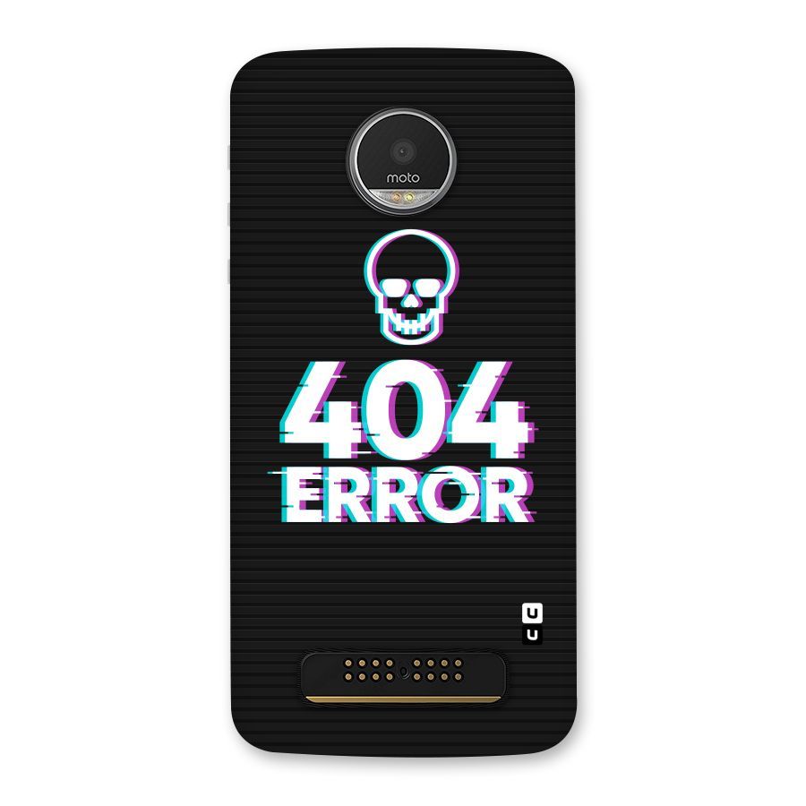 Error 404 Skull Back Case for Moto Z Play