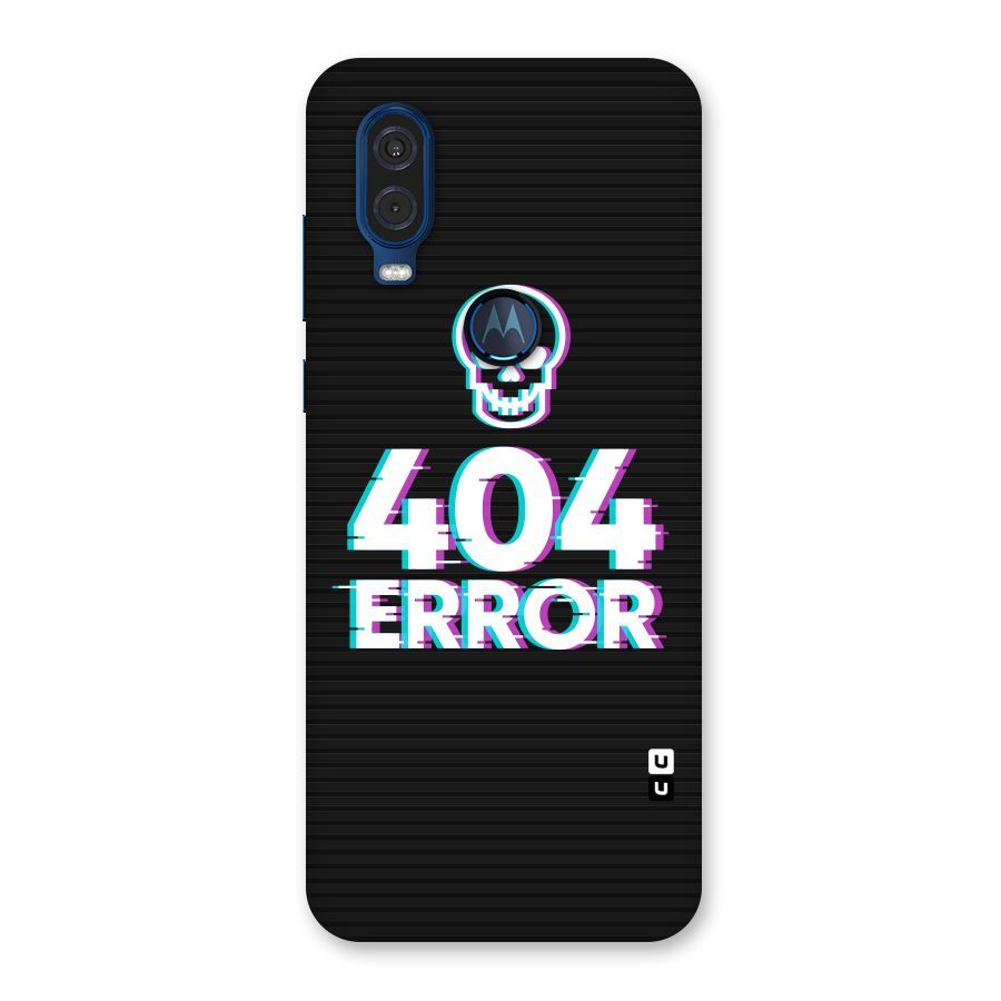 Error 404 Skull Back Case for Motorola One Vision