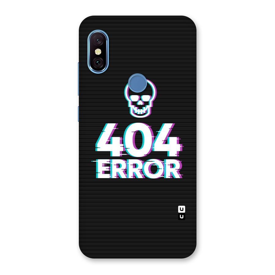 Error 404 Skull Back Case for Redmi Note 6 Pro