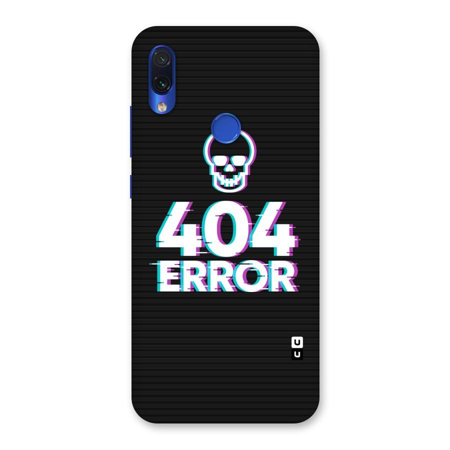 Error 404 Skull Back Case for Redmi Note 7