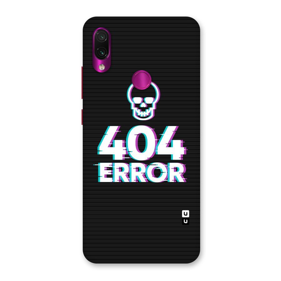 Error 404 Skull Back Case for Redmi Note 7 Pro