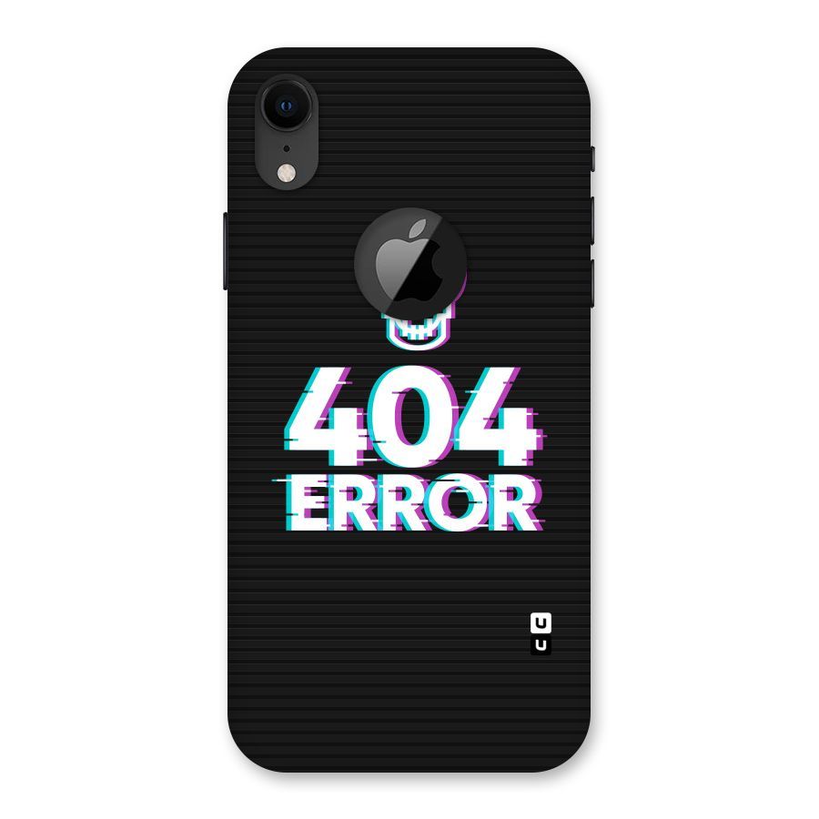 Error 404 Skull Back Case for iPhone XR Logo Cut