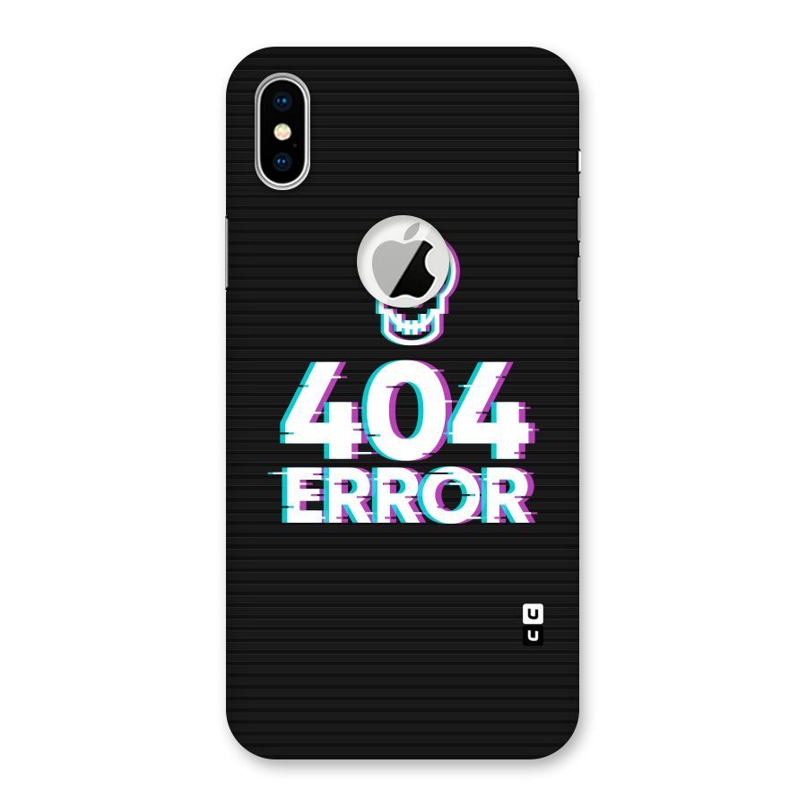 Error 404 Skull Back Case for iPhone X Logo Cut