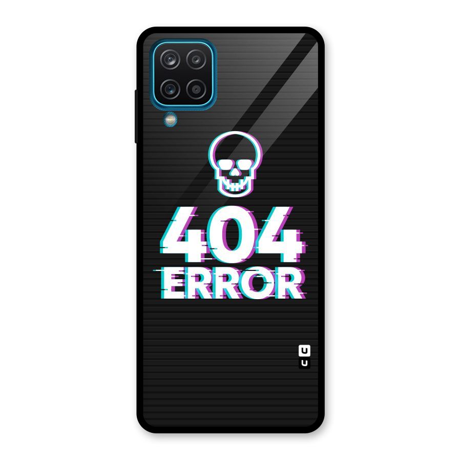 Error 404 Skull Glass Back Case for Galaxy A12