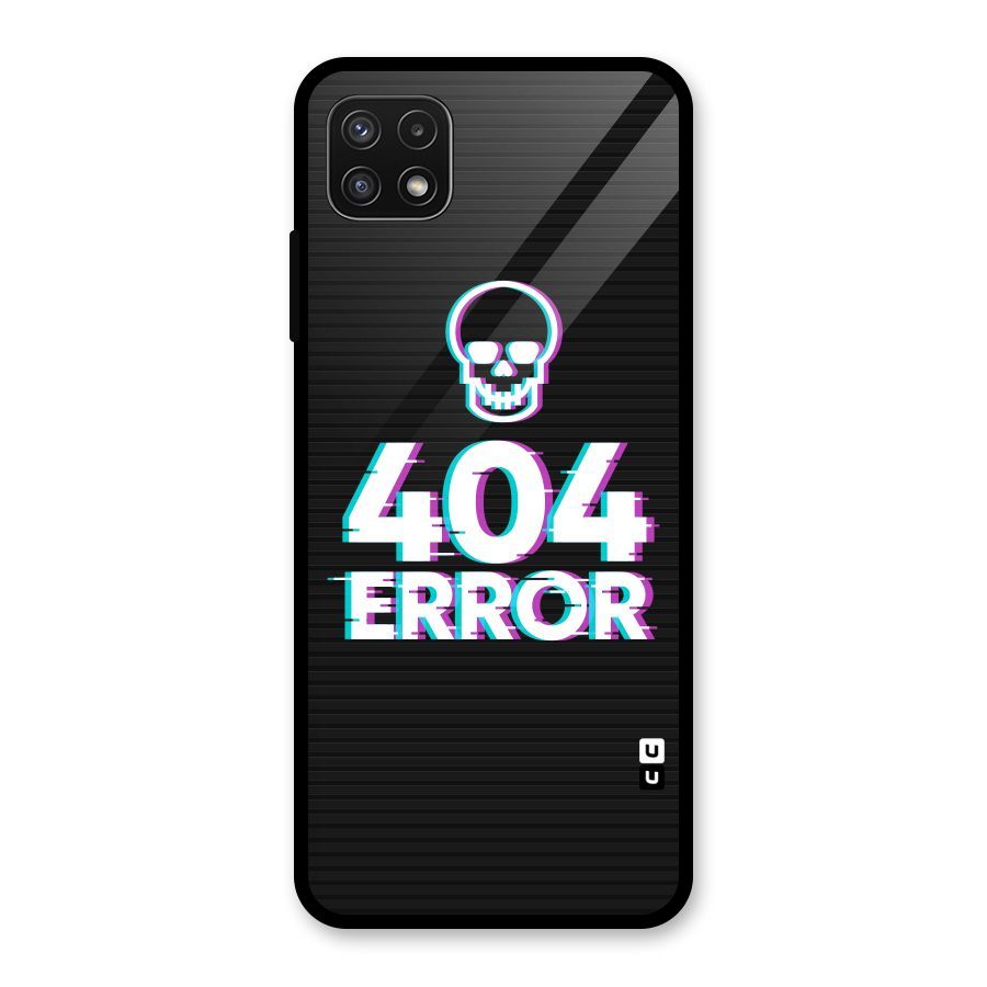 Error 404 Skull Glass Back Case for Galaxy A22 5G
