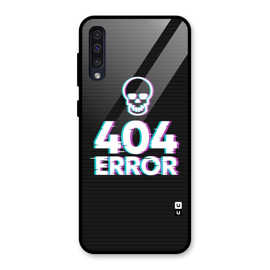 Error 404 Skull Glass Back Case for Galaxy A30s