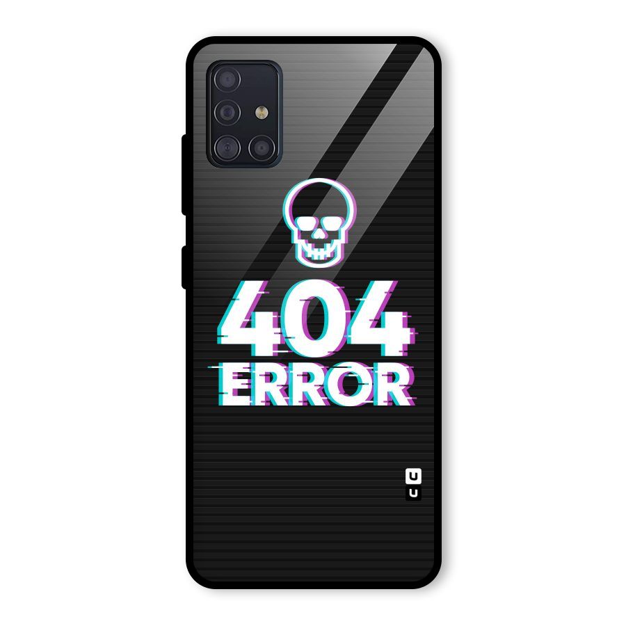Error 404 Skull Glass Back Case for Galaxy A51