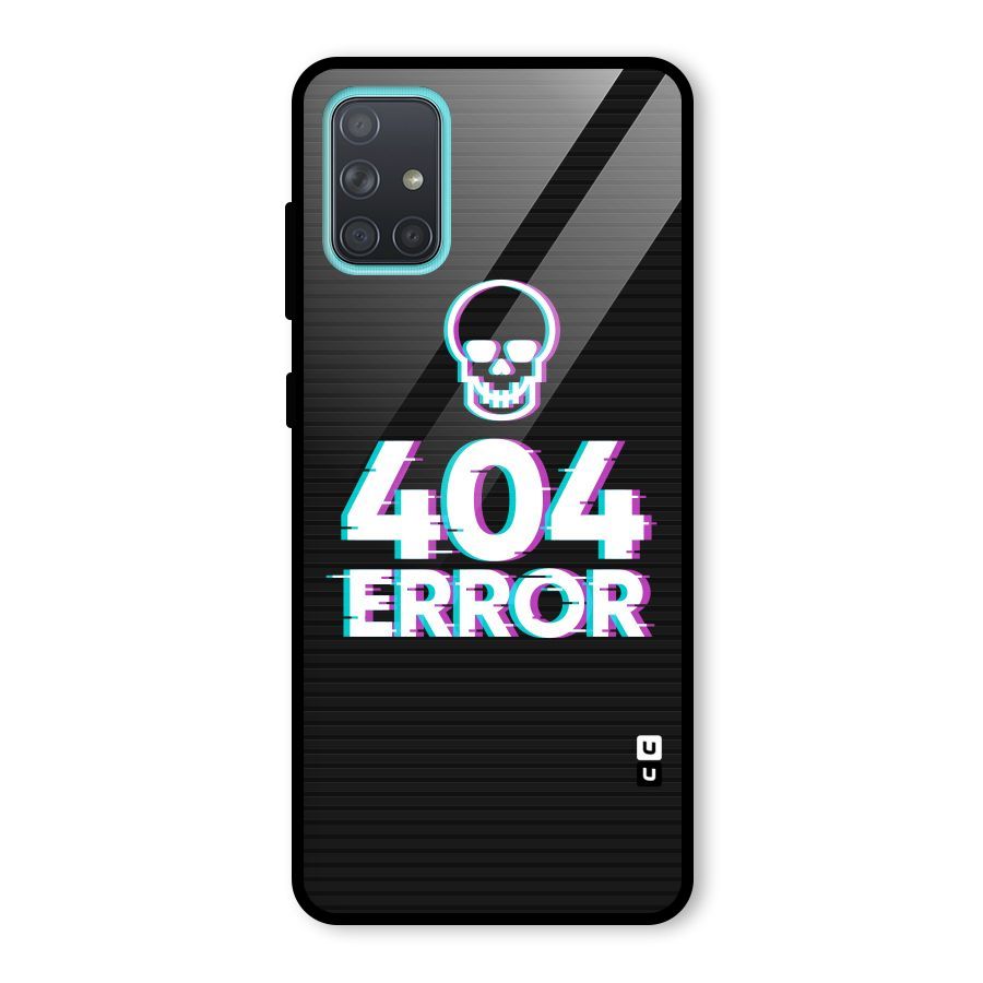 Error 404 Skull Glass Back Case for Galaxy A71