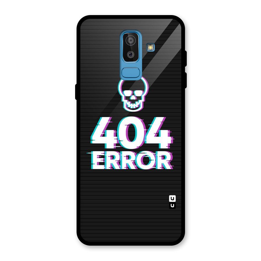 Error 404 Skull Glass Back Case for Galaxy J8