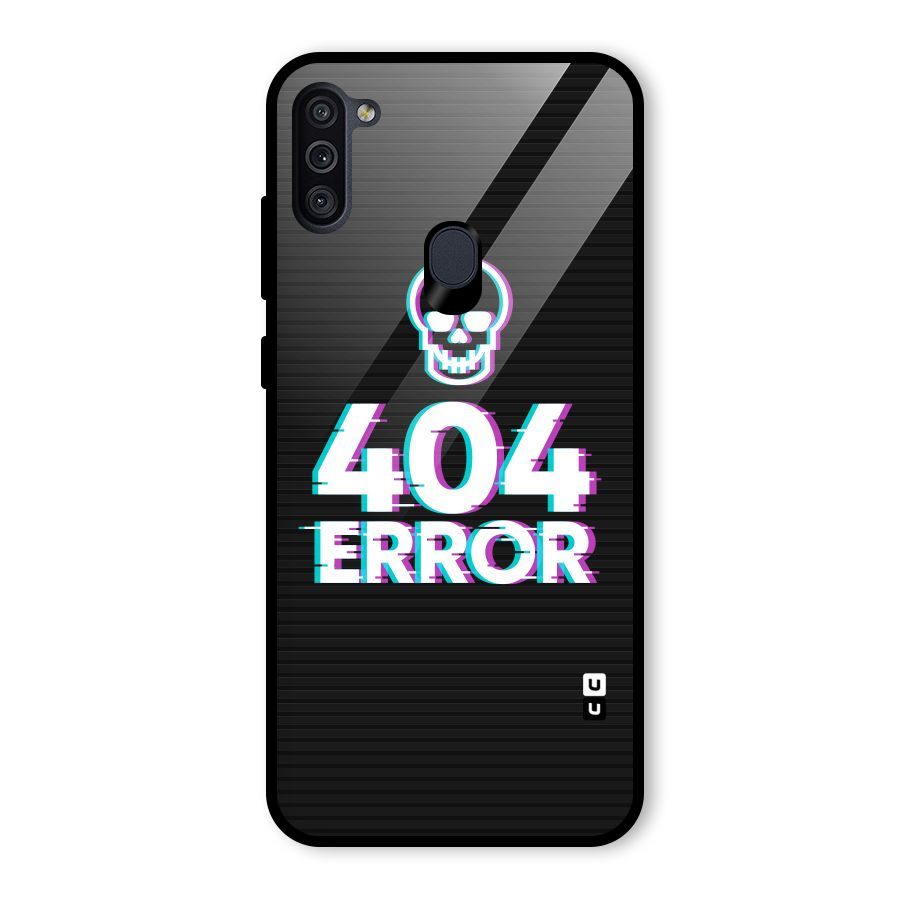 Error 404 Skull Glass Back Case for Galaxy M11